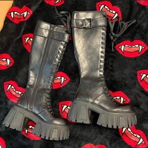 Current Mood x Dolls Kill - UTOPIA KNEE HIGH BOOTS